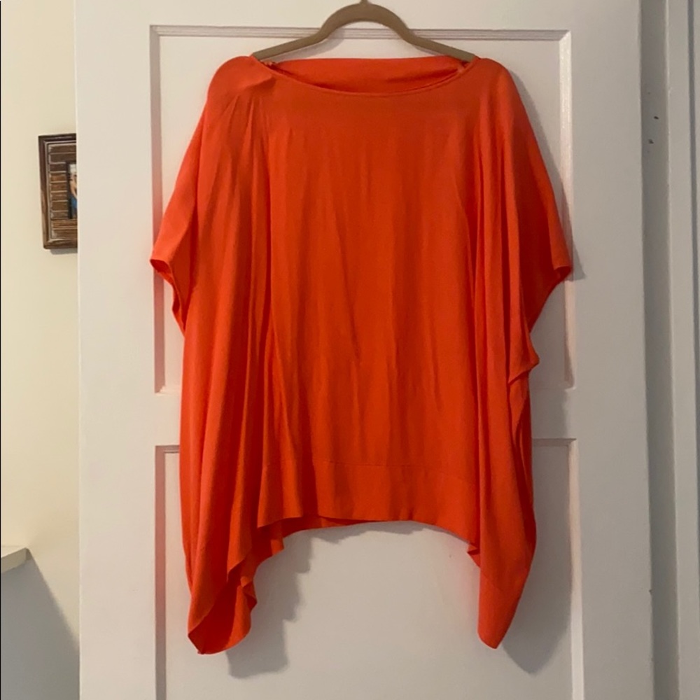 DVF coral silk top